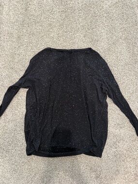 lululemon athletica Black Long Sleeve Speckled Tee
